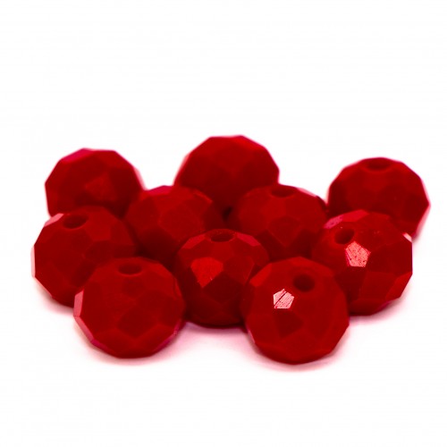 Бусины рондели 8 мм (красный)